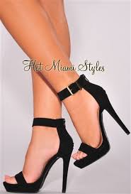 Black Ankle Strap High Heel Sandals Black Ankle Strap High Heel Sandals Fashion High Heels Heels Ankle Strap Heels