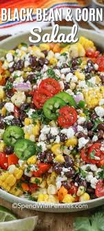 Black Bean Corn Tomato Salad Recipe Black Bean Corn Salad Is An Easy Healthy Summer Recipe Full Of Fresh Veggies Like Corn B Black Bean Salad Recipe Fresh Tomato Recipes Corn Recipes Side Dishes