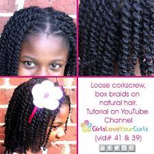 Corkscrew Box Braids Video Tutorial Youtube Channel Girlsloveyourcurls Vids 39 41 39 Http Youtu Be 5 Cheveux Naturels D Enfants Cheveux Naturels Cheveux