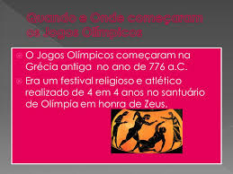 The olympic games are normally held every four years, alternati. A Historia Dos Jogos Olimpicos Ppt Carregar