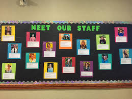 Simple Birthday Bulletin Board Ideas For Office Tallmadge Meet Our Staff Bulletin Board Staff Bulletin Boards Teacher Bulletin Boards Work Bulletin Boards