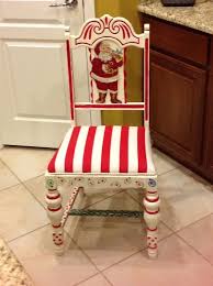 Santa Chair Christmas Furniture Christmas Chair Painted Chair