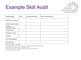 Title personal skill audit template for students description this is a template designed to allow students consider their personal skills (including communication, engagement, analytical, planning and organisation and action skills) in a structured way while also providing an opportunity for students to consider how they have evidenced Studying Business Week 4 Preparing For Success In The Graduate Job Market Helen Kidd Department Of Business And Service Sector Management Ppt Download