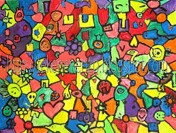 Tekenen En Zo Kakelbonte Klasse N Kunst Groepswerk Doodle Ideeen Kunst Voor Kinderen