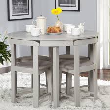 5 Piece Tobey Compact Round Dining Set Table Chairs Kitchen Dinette Dining Room Space Saving Dining Table Round Dining Room Kitchen Table Settings