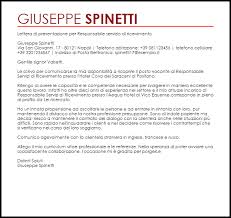 Esempio Lettera Di Presentazione Responsabile Servizio Di Ricevimento Livecareer