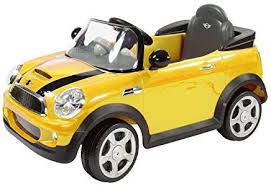 Rollplay 6v Mini Cooper Ride On Toy Battery Powered Kid S Ride On Car Yellow Kids Ride On Ride On Toys Mini Cooper
