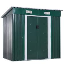 Buy garden shed 4ft and get the best deals at the lowest prices on ebay! Outsunny 6ft X 4ft Pent Roofed Metal Garden Shed House Hut Gardening Tool Storage W Foundation And Ventilation 195 X 122 X 180 Cm Buy Online In Antigua And Barbuda At Antigua Desertcart Com Productid