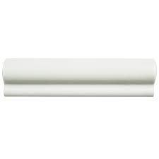 It features tones of golds, whites and yellows and is available in wide variety of tiles including patterns and mosaics. Merola Tile Santorini Blanco 2 Inch X 7 7 8 Inch London Chair Rail Ceramic Wall Trim Tile The Home Depot Canada