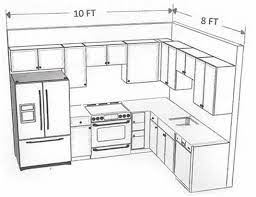 Storage is reserved for upper and lower cabinets, leaving counter space free for cooking purposes. 10 X 8 Kitchen Layout Google Search Similar Layout With Island And Pantry Beside Fridge Small Kitchen Design Layout Small Kitchen Layouts Kitchen Plans