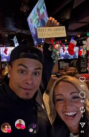 Keanu getting into the Christmas spirit with his girlfriend Britnee at  "Holiday Hideaway". #BB27 #bigbrother