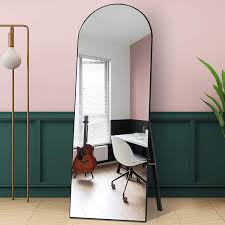 We picture this simplified arched mirror modernizing a vanity, mantel or entryway table. Pexfix Full Length Mirror Sleek Arched Top Standing Mirror Floor Mirror 65x22 Black Wall Mirror Standing Leaning Hanging For Home Mirrors Radom Floor Full Length Mirrors