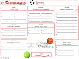 If playback doesn't begin shortly, . Pe Christmas Quiz Teaching Resources