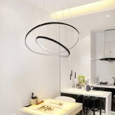 Multi Ring Pendant Light Black Halo Led Chandelier Aluminum Minimalist 1 Light To 5 Light Pendant Lighting For Entryway Foyer Dining Room Takeluckhome Com