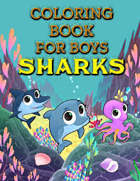 Tiger shark coloring pages shark coloring pages coloring. Buy Coloring Book For Boys Sharks Coloring Book For Grown Ups Sharks Coloring Pages For Adults And Kids Book Online At Low Prices In India Coloring Book For Boys Sharks Coloring Book