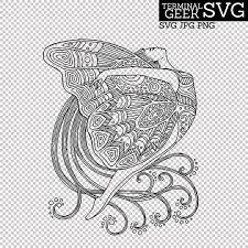 Download Butterfly Fairy Zentangle Mandala Svg Png Jpg Cricut Silhoutte Etsy