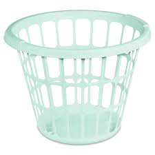 This plastic laundry basket also includes integrated handles reinforced with a comfortable grip, so material — most laundry baskets nowadays are made from plastic, but other options are like fabric and wicker. Sterilite 1 Bushel Laundry Basket Classic Mint Case Of 18 Walmart Com Walmart Com
