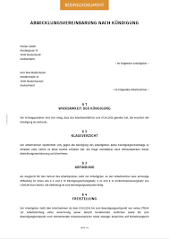 Eine ordentliche kündigung, also eine kündigung die unter einhaltung der vereinbarten. Abwicklungsvereinbarung Nach Kundigung Smartlaw