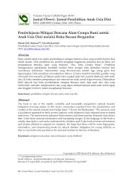 Contoh pawarta bahasa jawa tentang bencana alam. Pdf Pembelajaran Mitigasi Bencana Alam Gempa Bumi Untuk Anak Usia Dini Melalui Buku Bacaan Bergambar