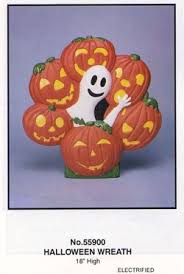 Ghost holding pumpkin blow mold. Blowmolds Seiter And Son Holiday Decorations