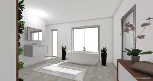 Rendering Bad 3d Visualisierung Badezimmer Mit Freistehender Badewanne Einrichtungskonzept By Nice Homestagin Badezimmerideen Freistehende Badewanne Badewanne