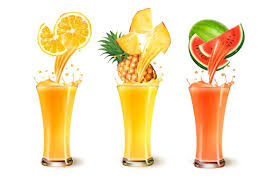 Set Of Fruit Juice Splash In A Glass Fruit Splash Fruit Juice Juice