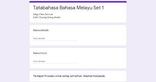 Tatabahasa Bahasa Melayu Set 1