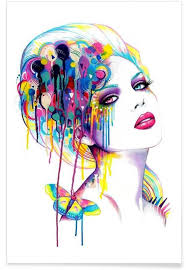 Color Portrait Poster Art Colorful Portrait Art Prints