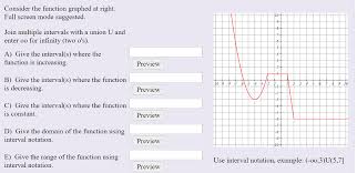 Notice that f(x1) is now larger than (or equal to) f(x2). Solved Consider The Function Graphed At Right Full Screen Chegg Com