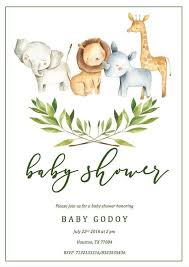 Safari Baby Shower Invitation Template Jungle Baby Shower Etsy Baby Shower Giraffe Animal Baby Shower Invitations Jungle Baby Shower Invites