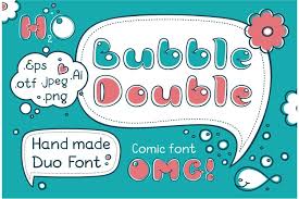 Every font is free to download! Bubble Double Duo Font Comic Alphabet 103080 Regular Font Bundles