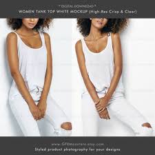 Tank Top Mock Up African American Model 2 Jpeg Hires Image Etsy Clothing Mockup African American Models Tank Tops