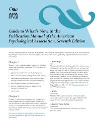 Use double spacing and one inch margins. Https Apastyle Apa Org Instructional Aids Whats New 7e Guide Pdf