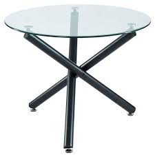 Why are black round dining tables so popular? Whi Contemporary Round Glass Dining Table Black 40 In 201 476 40 Rona
