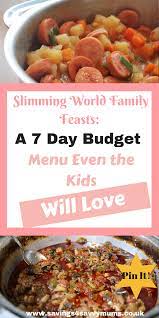 Cheap And Easy Slimming World 7 Day Menu Slimming World Quick Meals Slimming World Recipes Syn Free Slimming World Diet