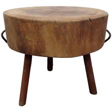 Rare And Unusual Wooden Butcher Round Block Table 1stdibs Com Block Table Butcher Block Tables Outdoor Furniture Decor