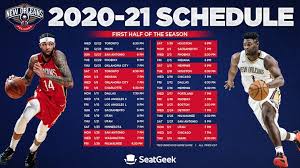 Charlotte hornets live stream video will be available online 1 hour before game time. New Orleans Pelicans Announce First Half Of 2020 2021 Regular Season Schedule Presented By Seatgeek New Orleans Pelicans