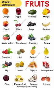 List Of Fruits List Of Popular Fruit Names With The Picture My English Tutors Fruit List Fruit Names What Is Fruit