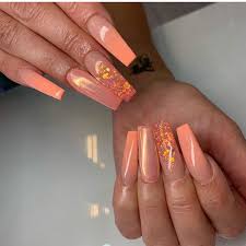 Welcome back to my channel, thank you for watching! 15 Lastest Coffin Shape Peach Nails Styles Make You Stylish Ibaz Peach Nails Peach Acrylic Nails Peach Colored Nails