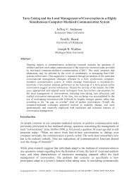 Dalam situasi terburuknya, jika kondisi ini terus berlangsung, bisa menuju pada resesi ekonomi global. Pdf Turn Taking And The Local Management Of Conversation In A Highly Simultaneous Computer Mediated Communication System