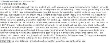 Making your crush like you back is all about how you plan and execute your strategies. Reddit Teachers Reveal What It S Really Like When A Pupil Develops A Crush On Them Daily Mail Online