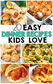 For a healthy easy dinner idea, try recipes for fish, chicken, beef & pasta dishes, many take minutes to make. 20 Easy Dinner Recipes That Kids Love I Heart Arts N Crafts Easy Meals For Kids Recipes Easy Dinner Recipes