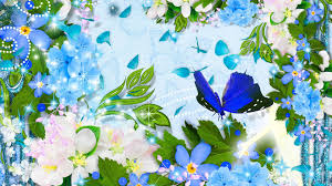 Animasi bergerak gambar ucapan selamat pagi islami bergerak. Bunga Kupu Kupu Biru New Blue Flower And Butterfly 162095 Hd Wallpaper Backgrounds Download