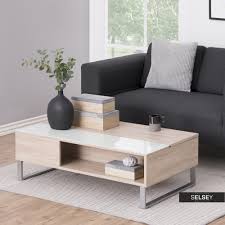 Consultez et imprimez la notice de montage. Kostrena Table Basse Relevable Contemporaine Chene Sonoma Selsey
