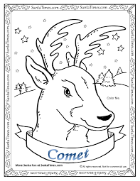 Comet The Reindeer Comet The Reindeer Christmas Coloring Pages Coloring Pages