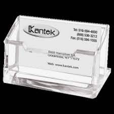 This desk top case, business card holder is often seen in office spaces, but can also be used at trade shows and conventions. Kantek Acrylic Business Card Holder 2 X 2 38 X 4 14 Clear Office Depot