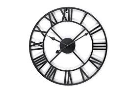 Customer service gave me the option of 10% discount or they could send a new one, but i had. 40cm Large Metal Skeleton Roman Numeral Wall Clock Black Round Shape Matt Blatt