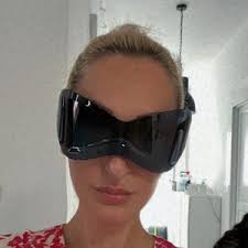 Trendige Futuristische Spiegel Übergroße Sonnenbrille Rave Festival Wear  Y2K Punk Retro Shield Sonnenbrille Mode-Accessoires Festival Fashion