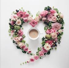 Cup of coffee and beautiful flowers. Flowers Coffee Coffee Time And Cup Of Coffee Image 7791173 On Favim Com