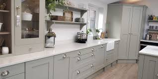 shaker solid ash kitchen in french grey